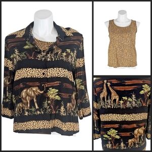 BFA 2 Piece Safari Blouse Set